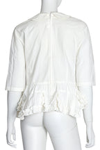 COMME DES GARÇONS - A POLKA DOT AND LACE PRINT BLOUSE, 2017