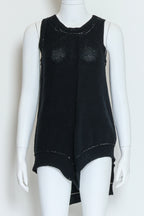 YOHJI YAMAMOTO - A BLACK KNITTED VEST WITH HORSE MOTIFS