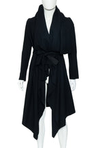 JULIUS - A BLACK WOOL AND CASHMERE COAT, 'CANON_2[PROTECTION_ISM:]' F/W COLLECTION 2009