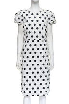 BLUGIRL - A WHITE AND BLACK POLKA DOT DRESS