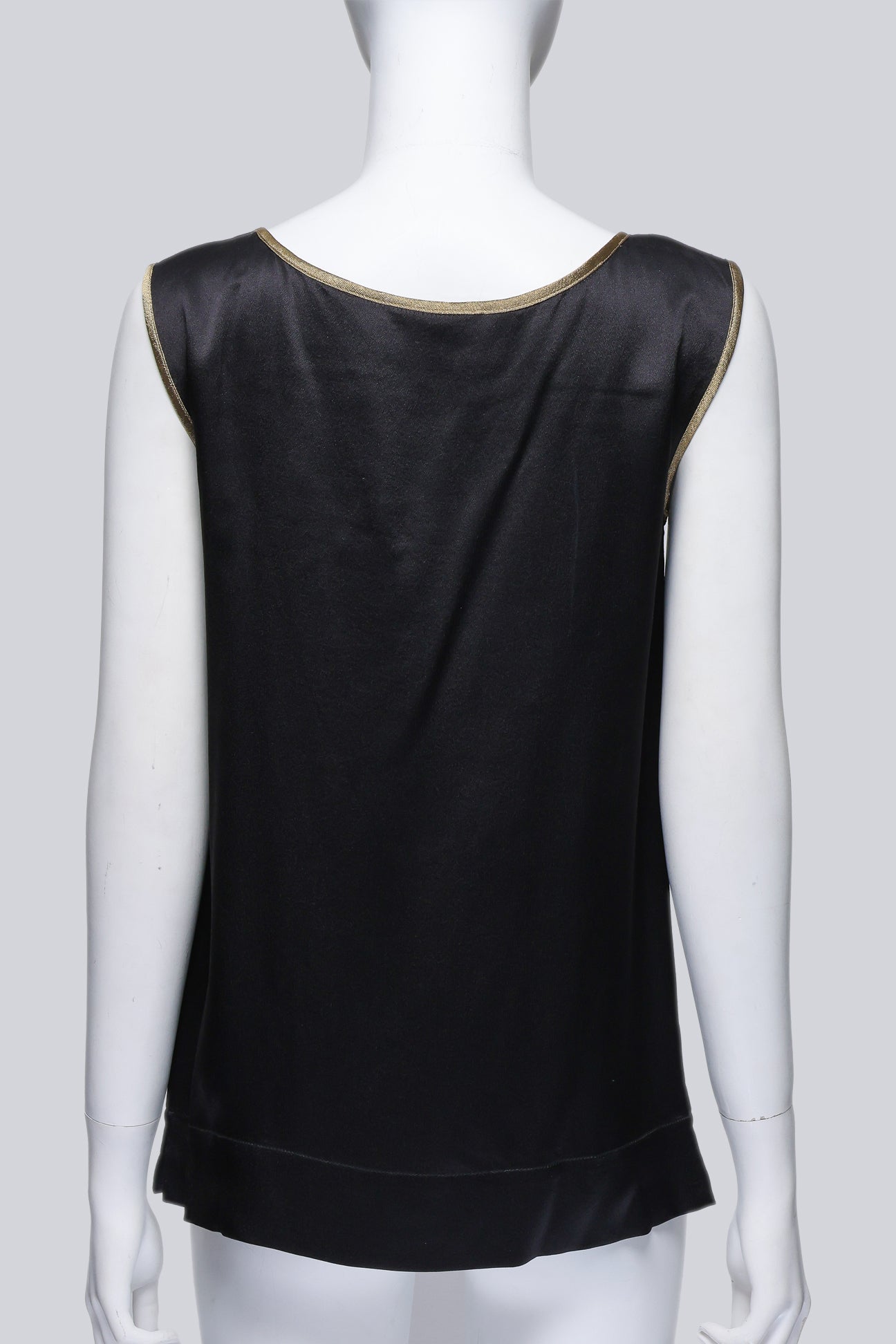 ALBERTA FERRETTI - A BLACK DRAGONFLY BROOCH SHIRT