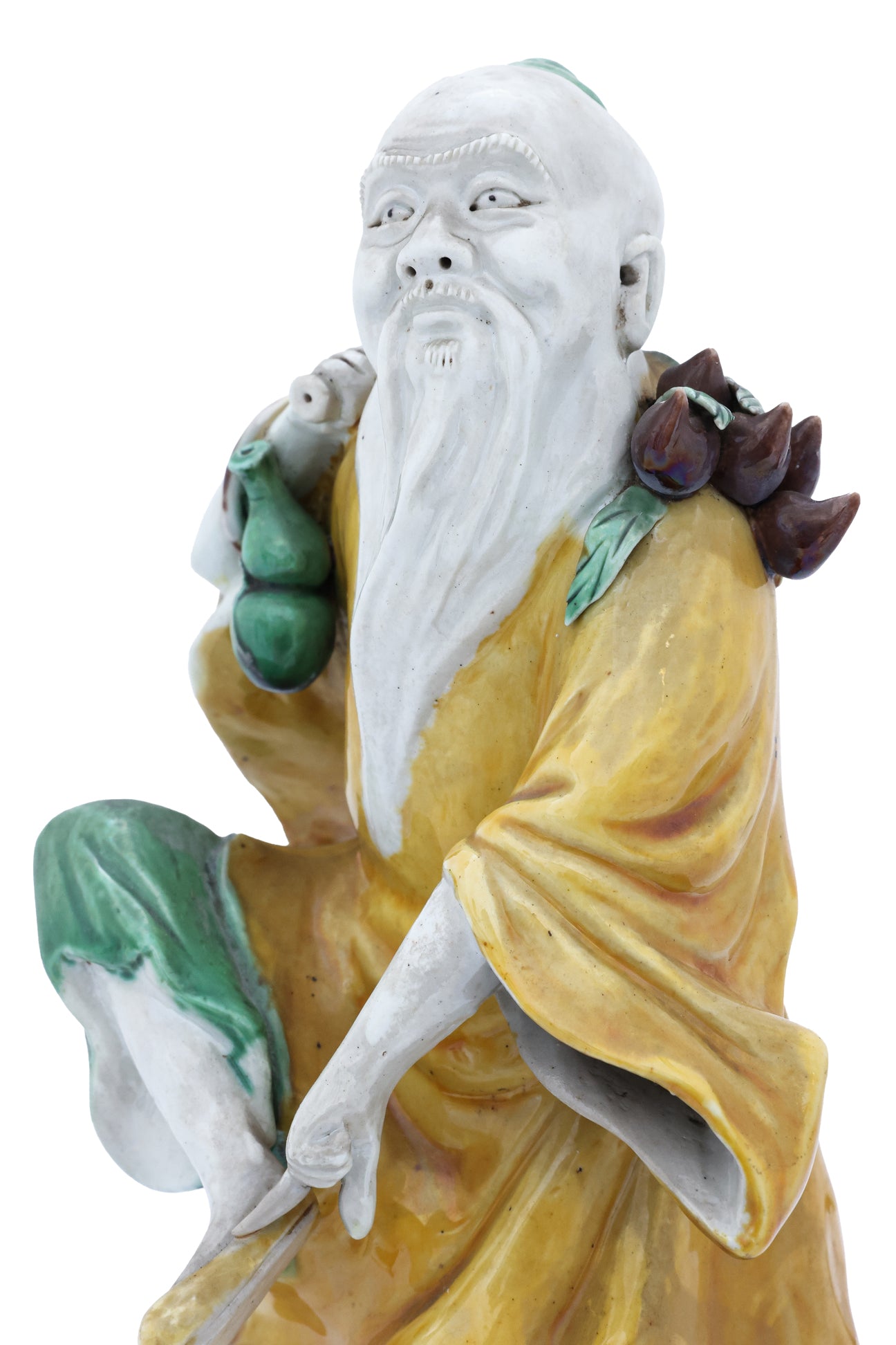 A SANCAI-GLAZED PORCELAIN FIGURE OF DONGFANG SHUO