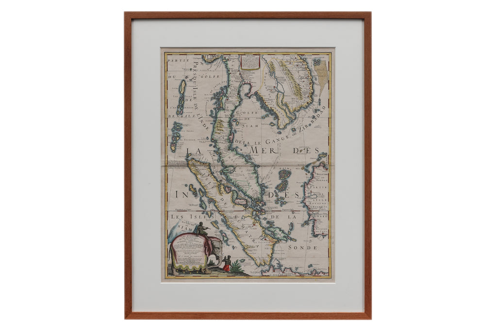 A RARE 17TH CENTURY FRENCH MAP OF SIAM AND SOUTHEAST ASIA