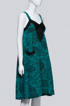 ETRO - A TURQUOISE JACQUARD DRESS