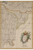 TWO EARLY HAND-COLOURED AND ENGRAVED MAPS OF TIBET, JEAN B. B. D'ANVILLE, 1737