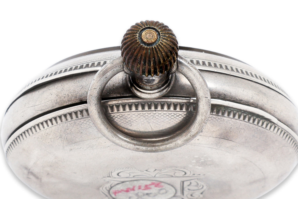 AN ELGIN SILVER CASED POCKET WATCH