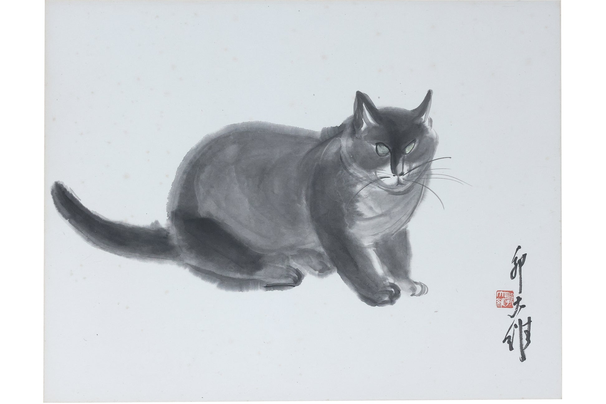DAVID KWOK, GUO DAWEI (1919-2003) - STUDY OF A CAT