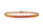 A MULTI-COLOUR SAPPHIRE TENNIS BRACELET