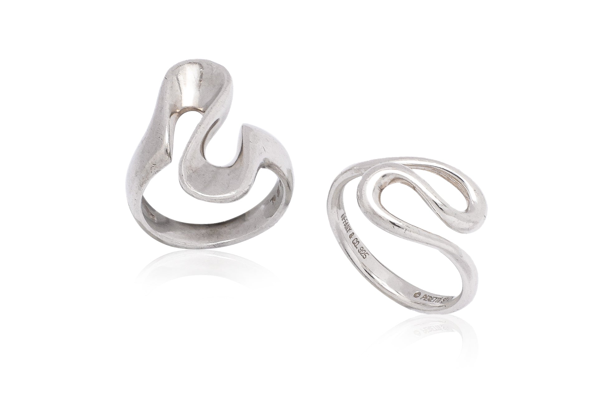 GEORG JENSEN AND TIFFANY & CO - TWO SILVER RINGS