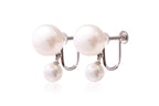 A PAIR OF AKOYA CULTURED PEARL DROP EARRINGS