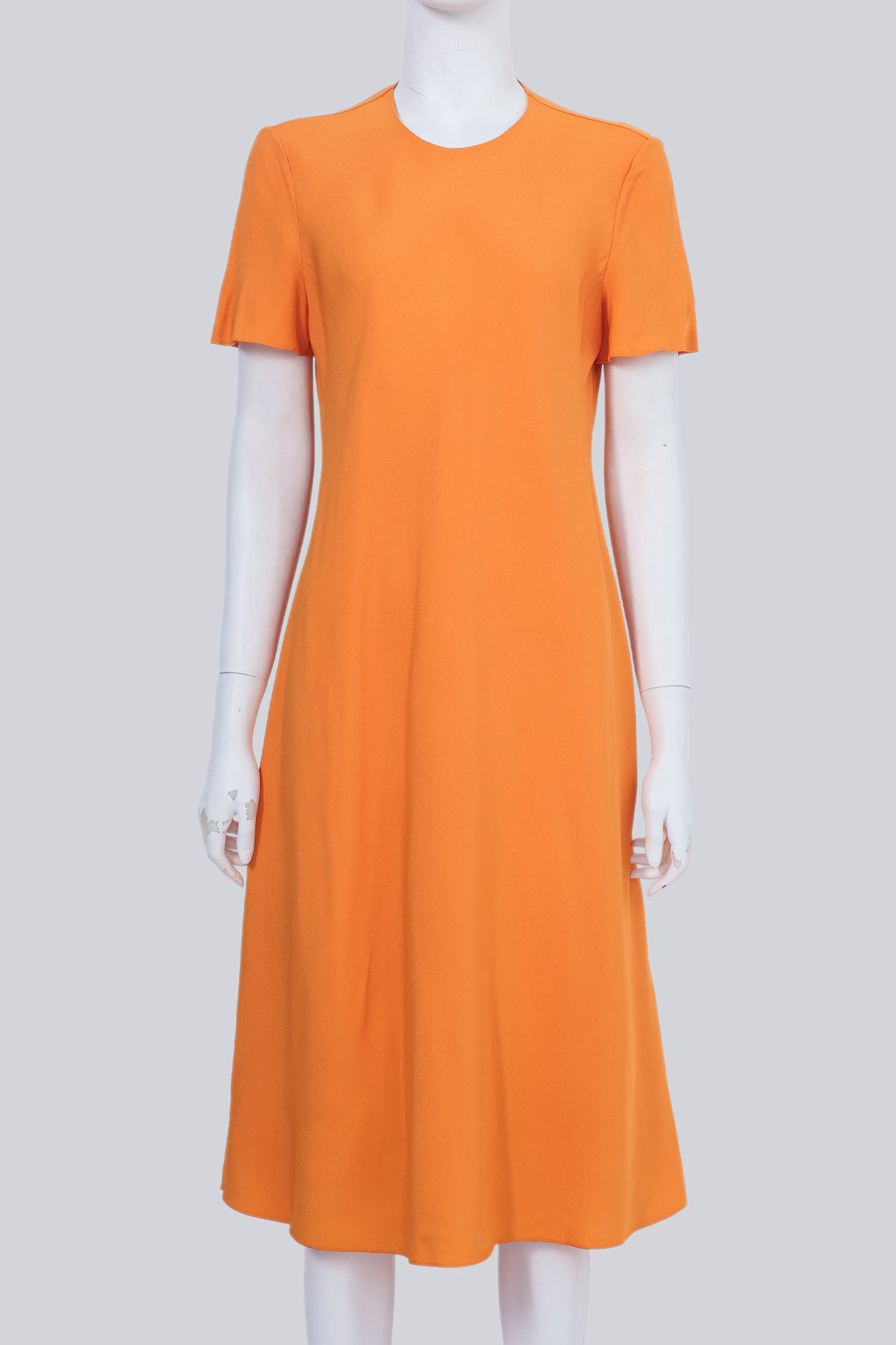 ROSETTA GETTY - A SILK NEON ORANGE DRESS