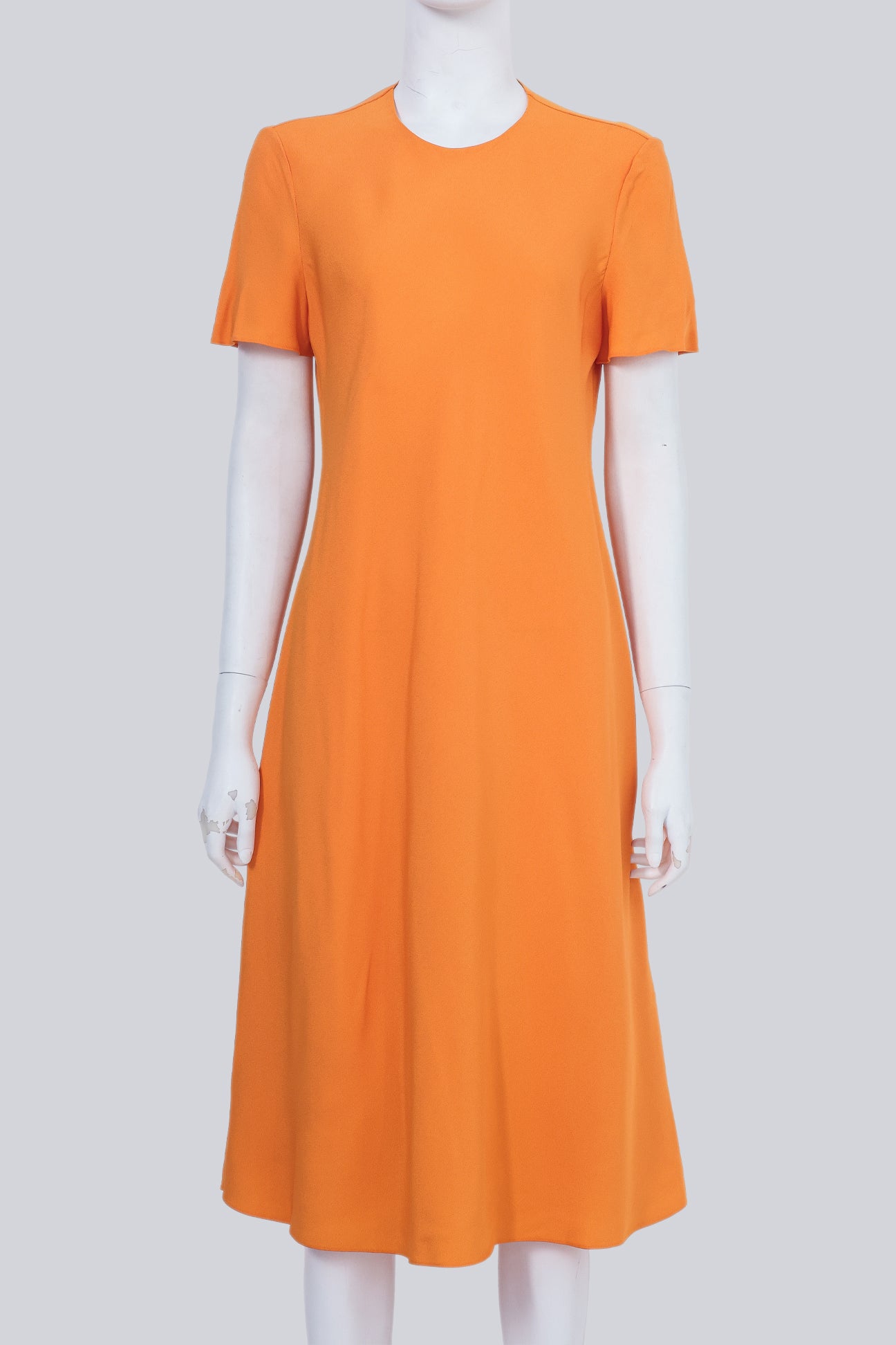 ROSETTA GETTY - A SILK NEON ORANGE DRESS