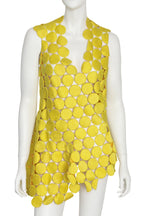 MARNI - A YELLOW CIRCLE CUTOUT SLEEVELESS TOP, S/S 2016