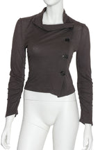 ANN DEMEULEMEESTER - AN ASYMMETRICAL BUTTONED JACKET