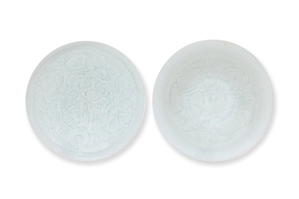 TWO QINGBAI-TYPE INCISED BOWLS