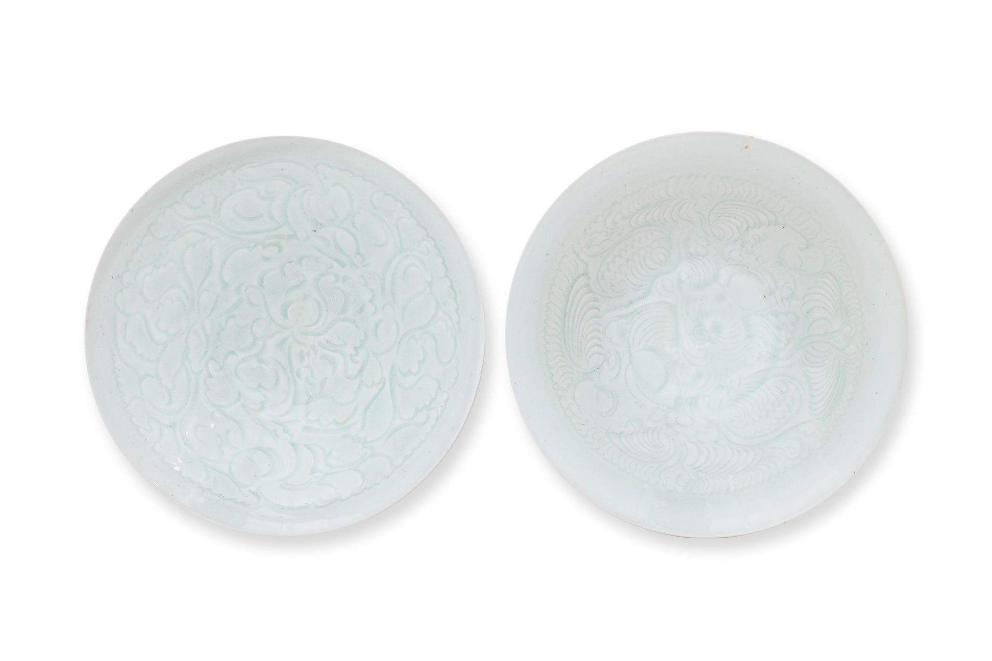 TWO QINGBAI-TYPE INCISED BOWLS
