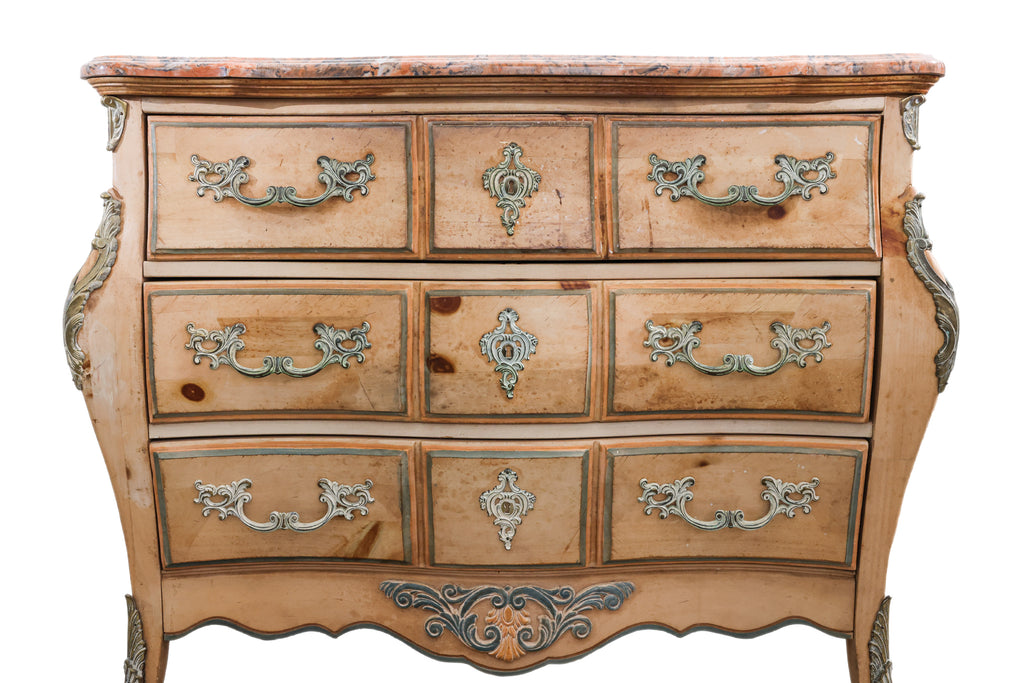 A REPRODUCTION FRENCH LOUIS XV COMMODE