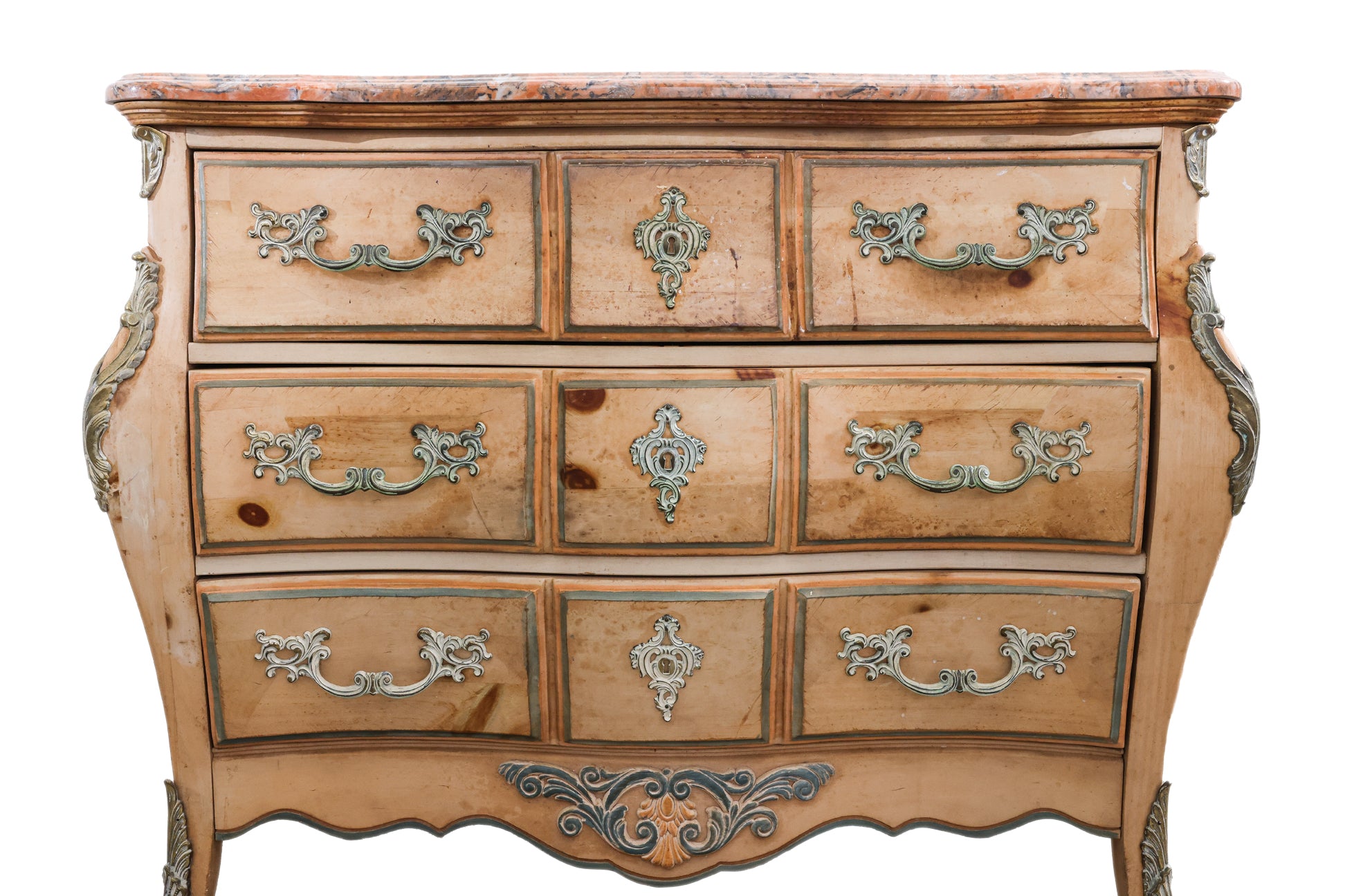 A REPRODUCTION FRENCH LOUIS XV COMMODE