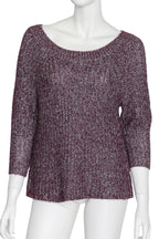 ALICE + OLIVIA - A MAROON AND GREY KNITTED JUMPER