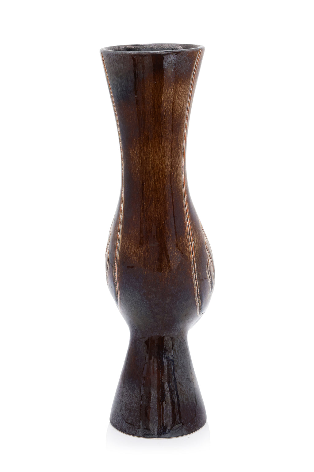 A JEAN VAROQUEAUX CERAMIC BIRD VASE