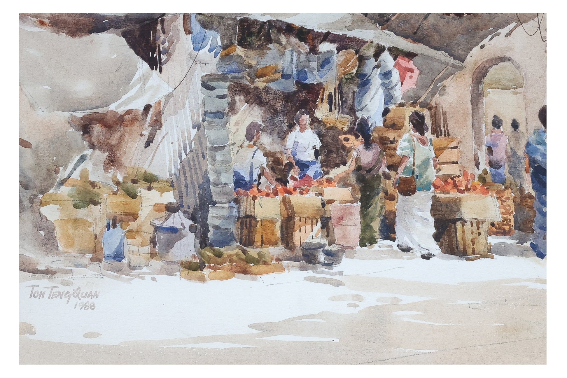 TOH TENG QUAN (SINGAPOREAN, XX) - STREET SCENE, 1988