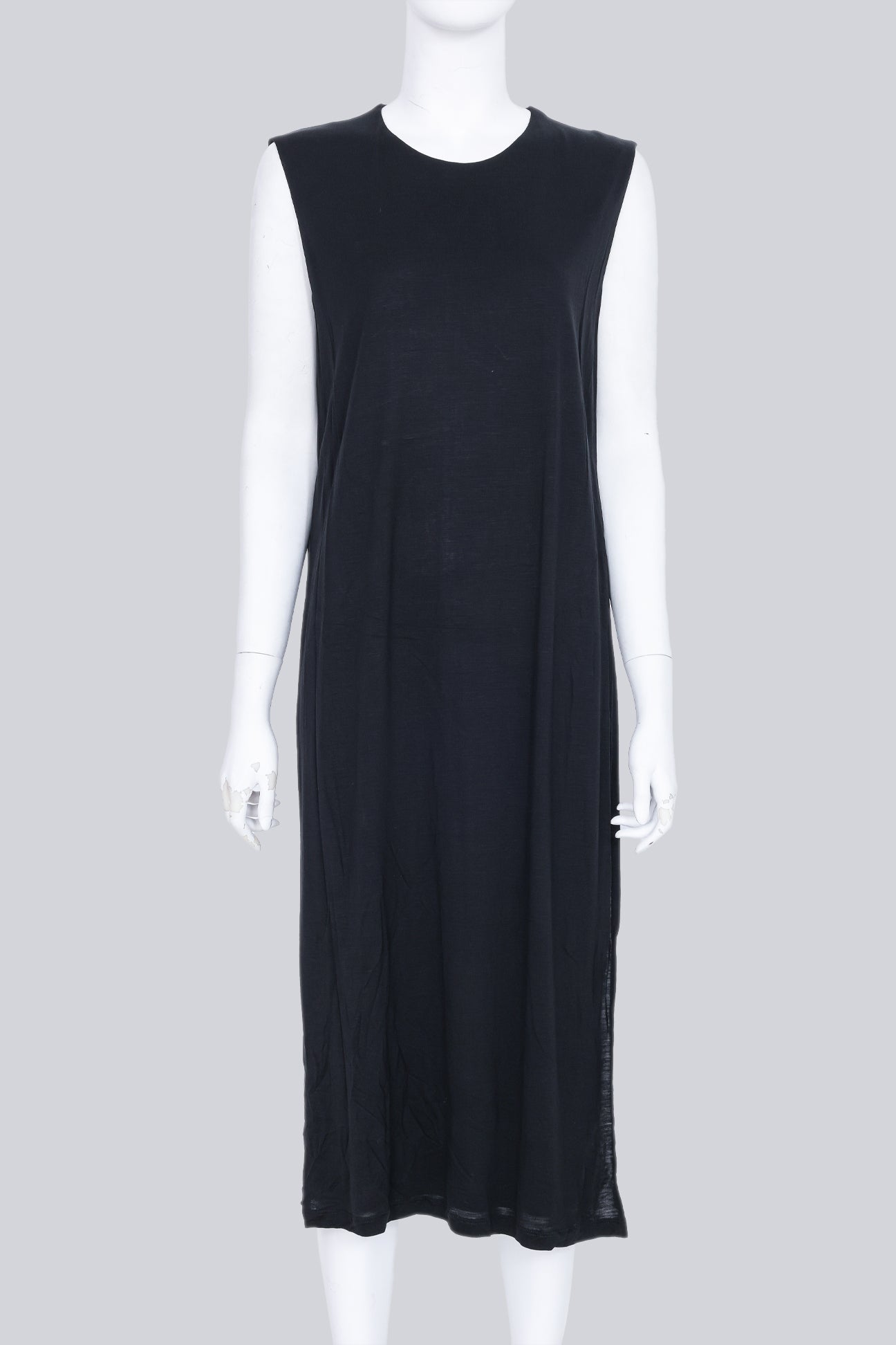 ACNE STUDIOS - A S/S 2017 BLACK SLEEVELESS SHIFT DRESS