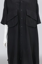 Y'S - A BLACK UTILITY DRESS