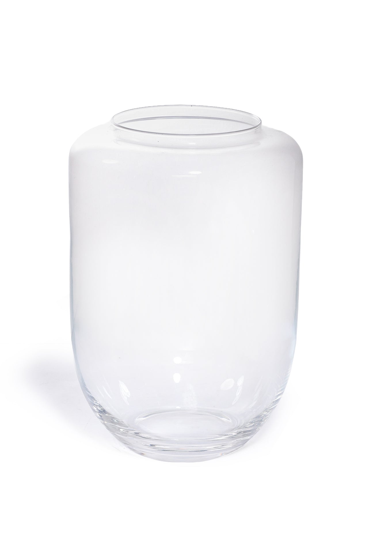 A GROUP OF THREE IVV GLASS JARS WITH COLOURED LIDS
