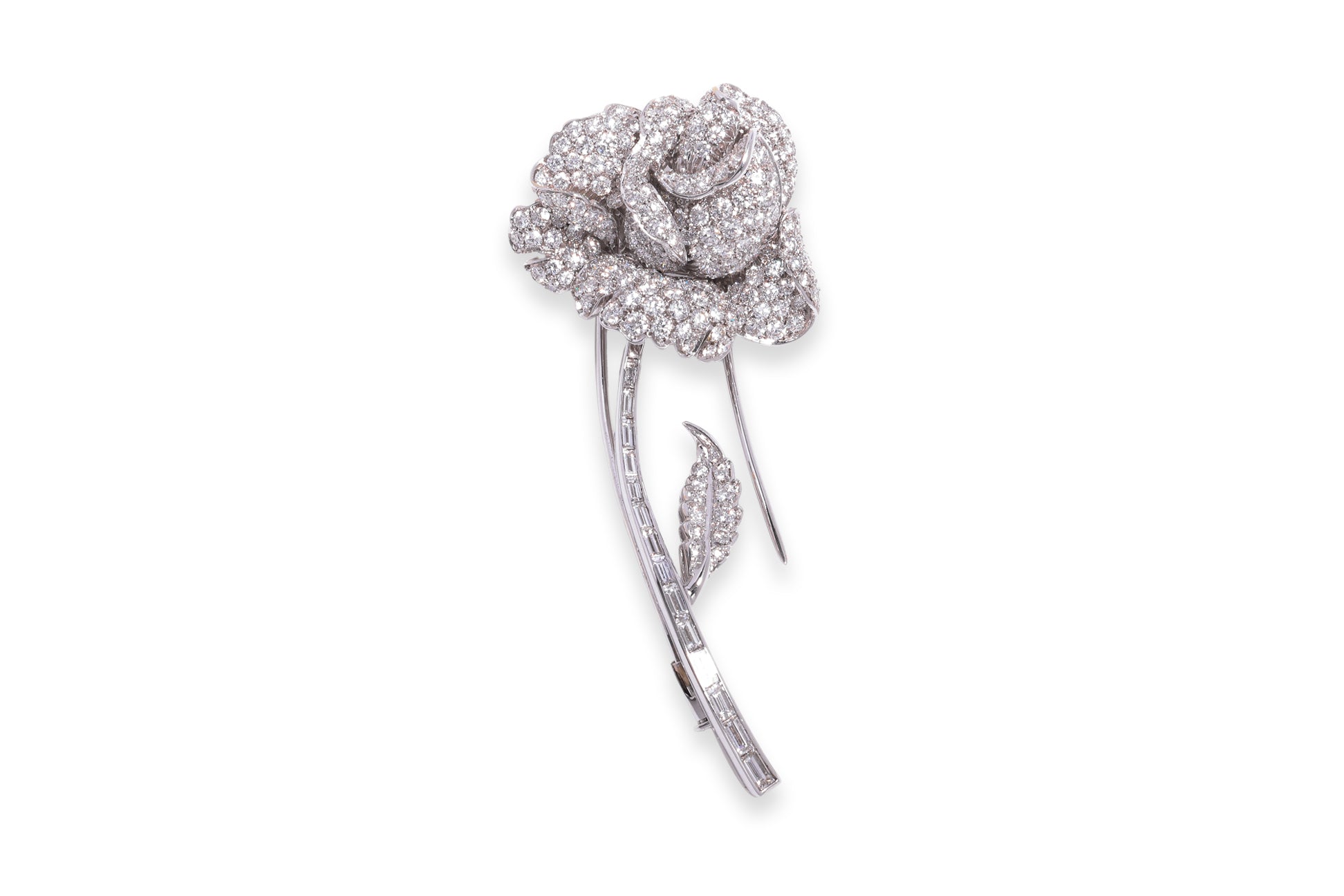 A DIAMOND 'ROSE' BROOCH BY PICCHIOTTI