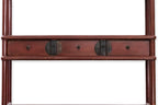 A CHINESE RED LACQUERED DISPLAY CABINET
