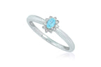 A PARAIBA TOURMALINE AND DIAMOND RING