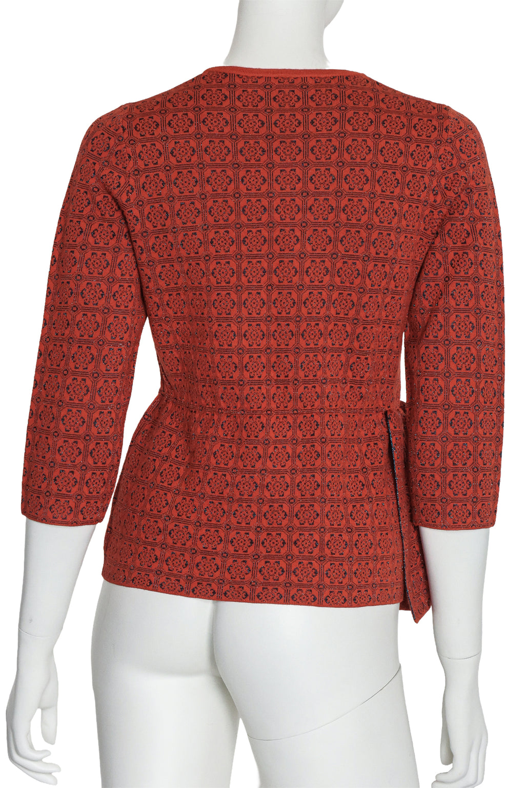 DRIES VAN NOTEN - A TILE PRINT MERINO BLEND TOP