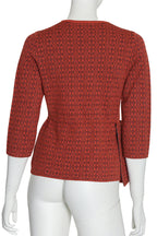 DRIES VAN NOTEN - A TILE PRINT MERINO BLEND TOP