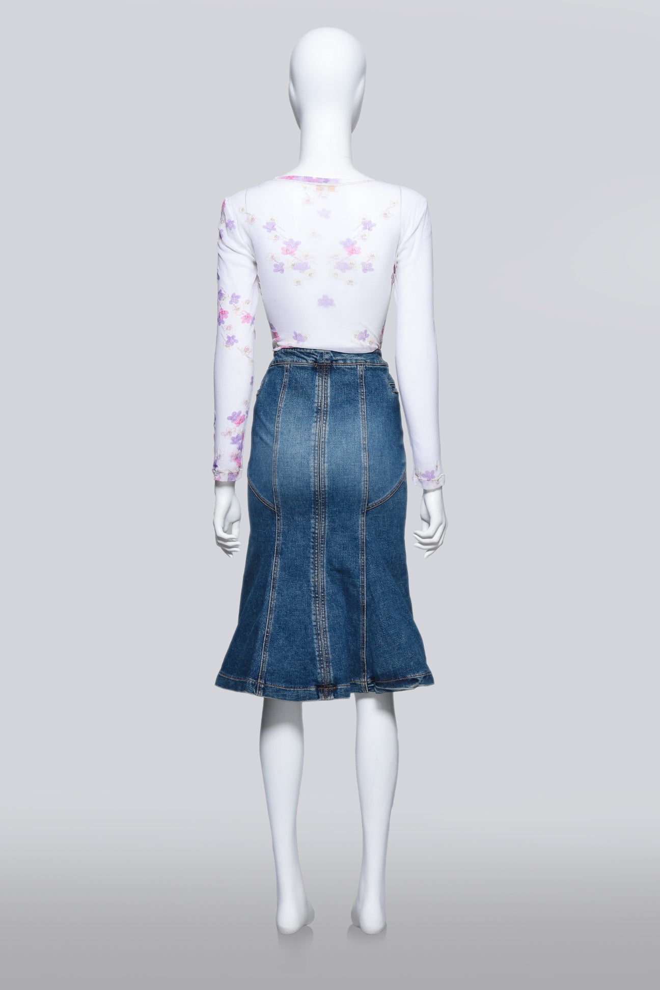 ROBERTO CAVALLI - A FLORAL DENIM ENSEMBLE