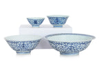 A LARGE GROUP OF 'SWEET PEA' BLUE AND WHITE PORCELAIN ITEMS