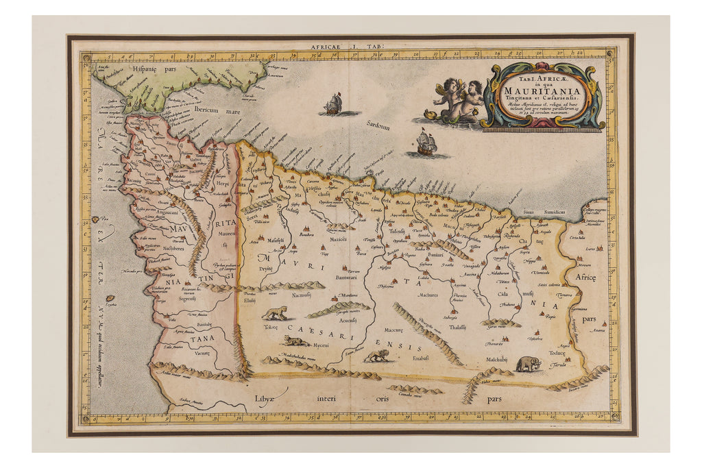 TAB. I. AFRICAE, IN QUA MAURITANIA TINGITANA ET CAESARIENSIS... GERARD MERCATOR, 1695