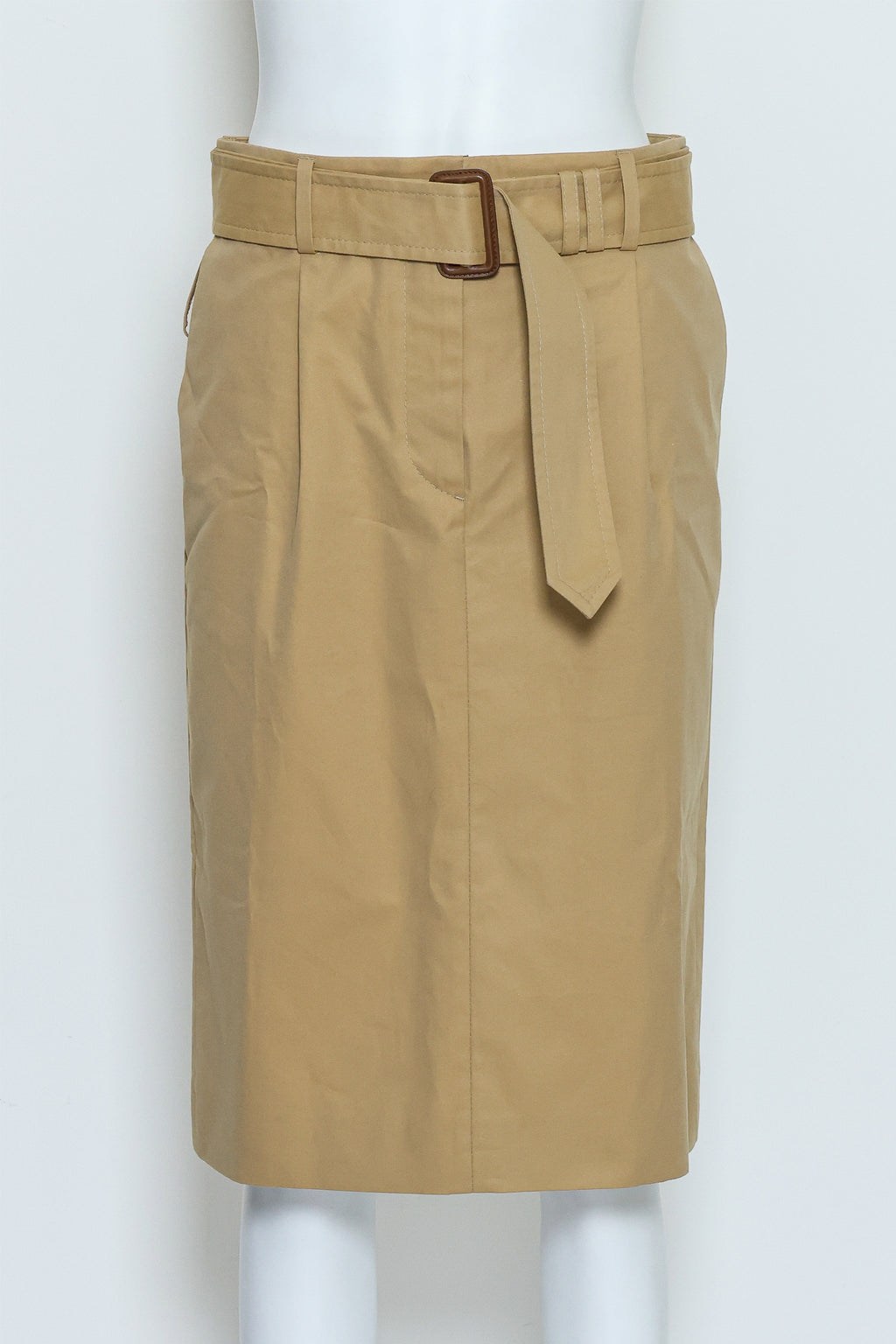 PRADA MILANO - A TAN BELTED SKIRT