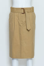 PRADA MILANO - A TAN BELTED SKIRT