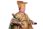 A GROUP OF THREE LARGE POLYCHROME ALTAR FIGURES