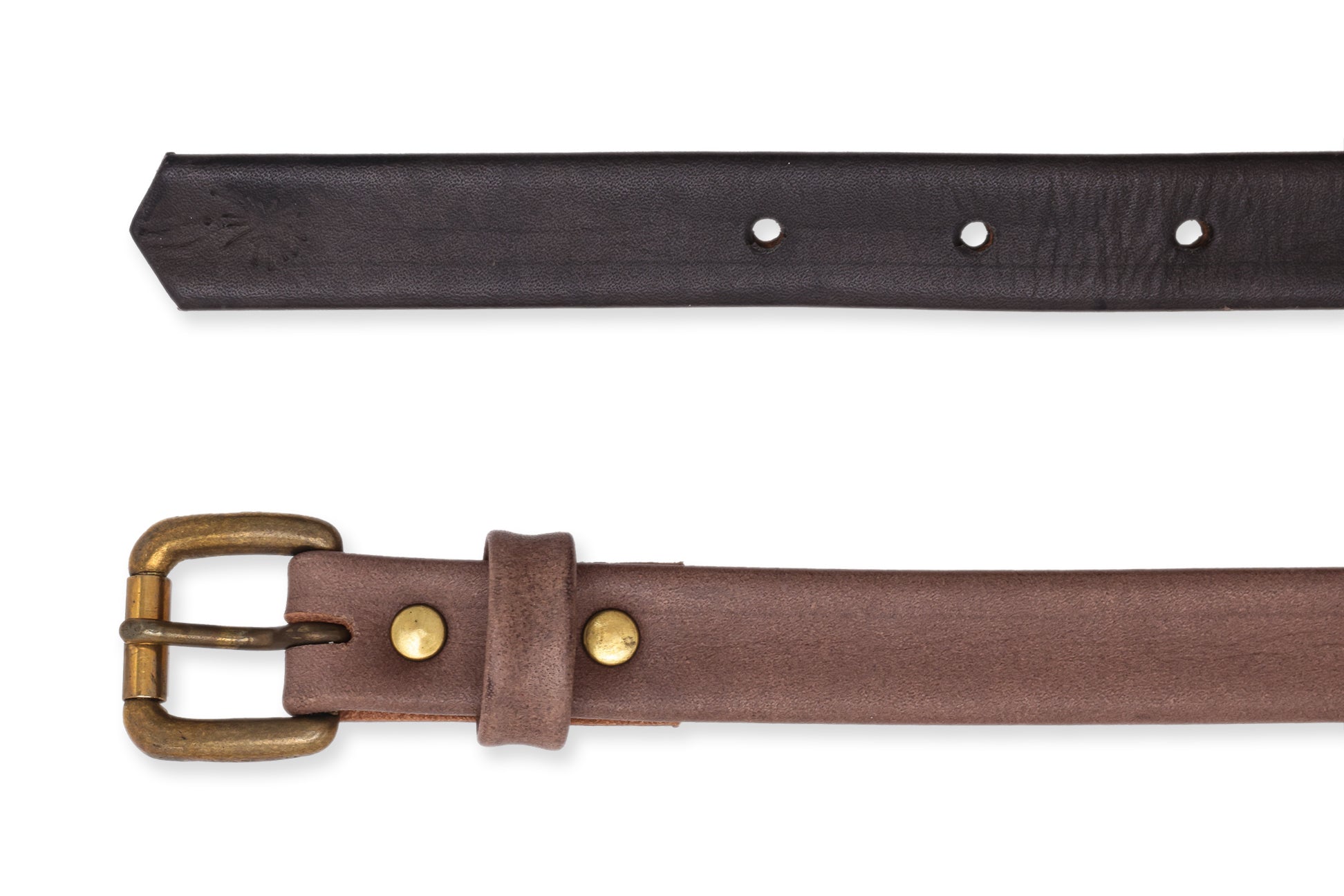MIHARA YASUHIRO - TWO STUDDED LEATHER BELTS