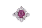 A STAR RUBY AND DIAMOND RING