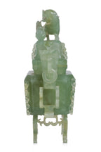 A LARGE SERPENTINE JADE ARCHAISTIC CENSER AND COVER