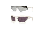 BALENCIAGA & LOEWE - TWO PAIRS OF MIRRORED VISOR SUNGLASSES