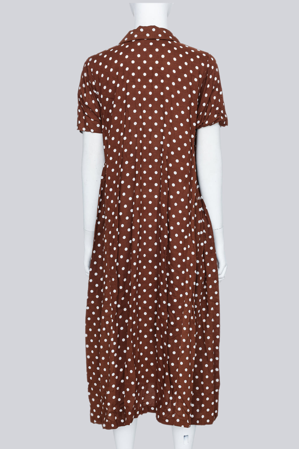 COMME DES GARÇONS - A 2015 BROWN AND WHITE POLKA DOT DRESS