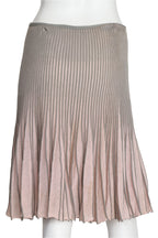 EMPORIO ARMANI - A BEIGE AND TAUPE PLEATED SKIRT