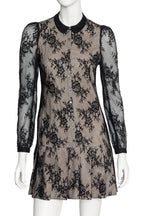 MCQ ALEXANDER MCQUEEN - A BLACK LACE OVERLAY DRESS