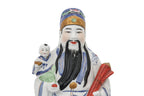 A SET OF THREE CHINESE PORCELAIN FU, LU, SHOU FIGURES