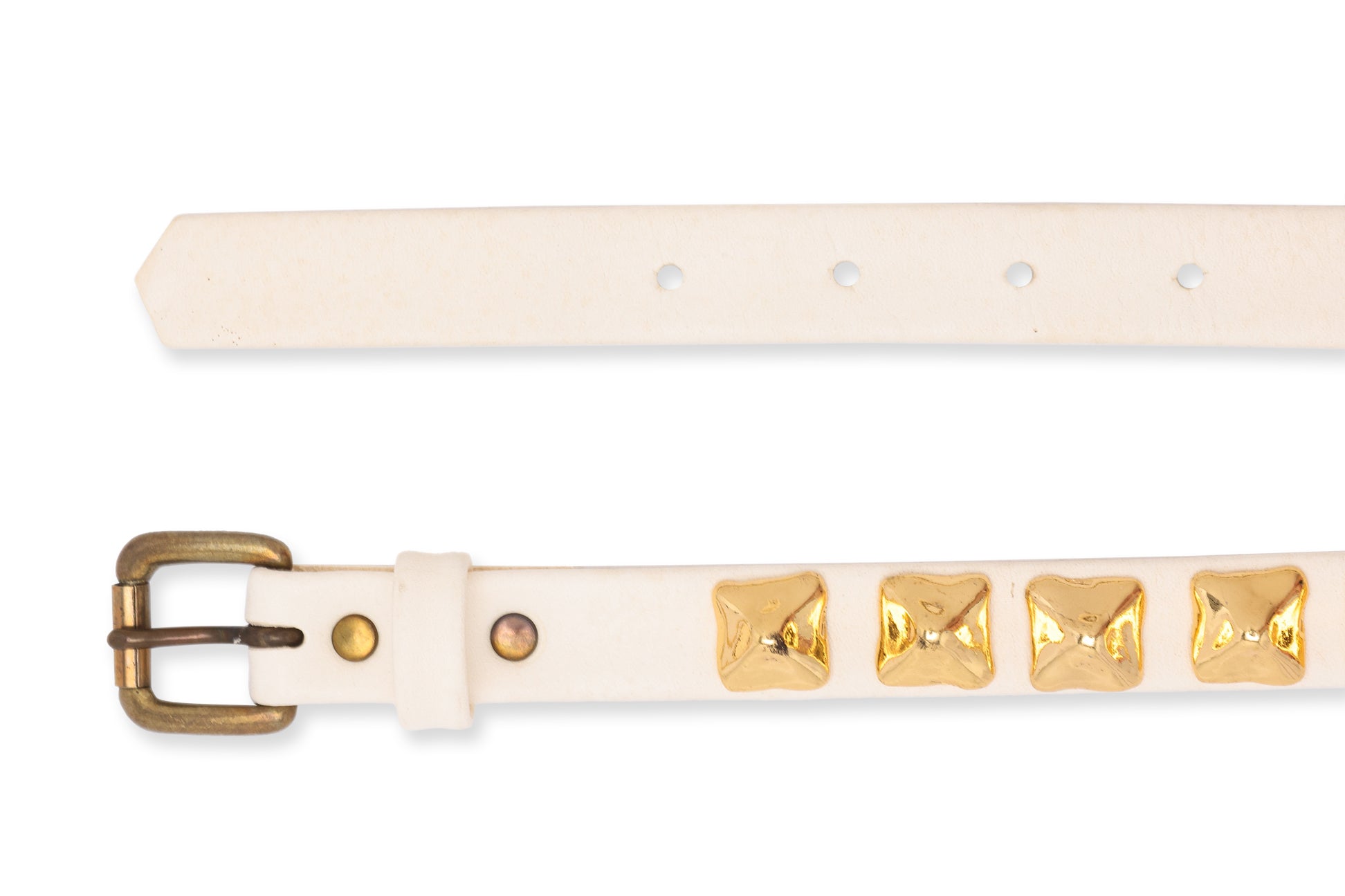MIHARA YASUHIRO - TWO STUDDED LEATHER BELTS