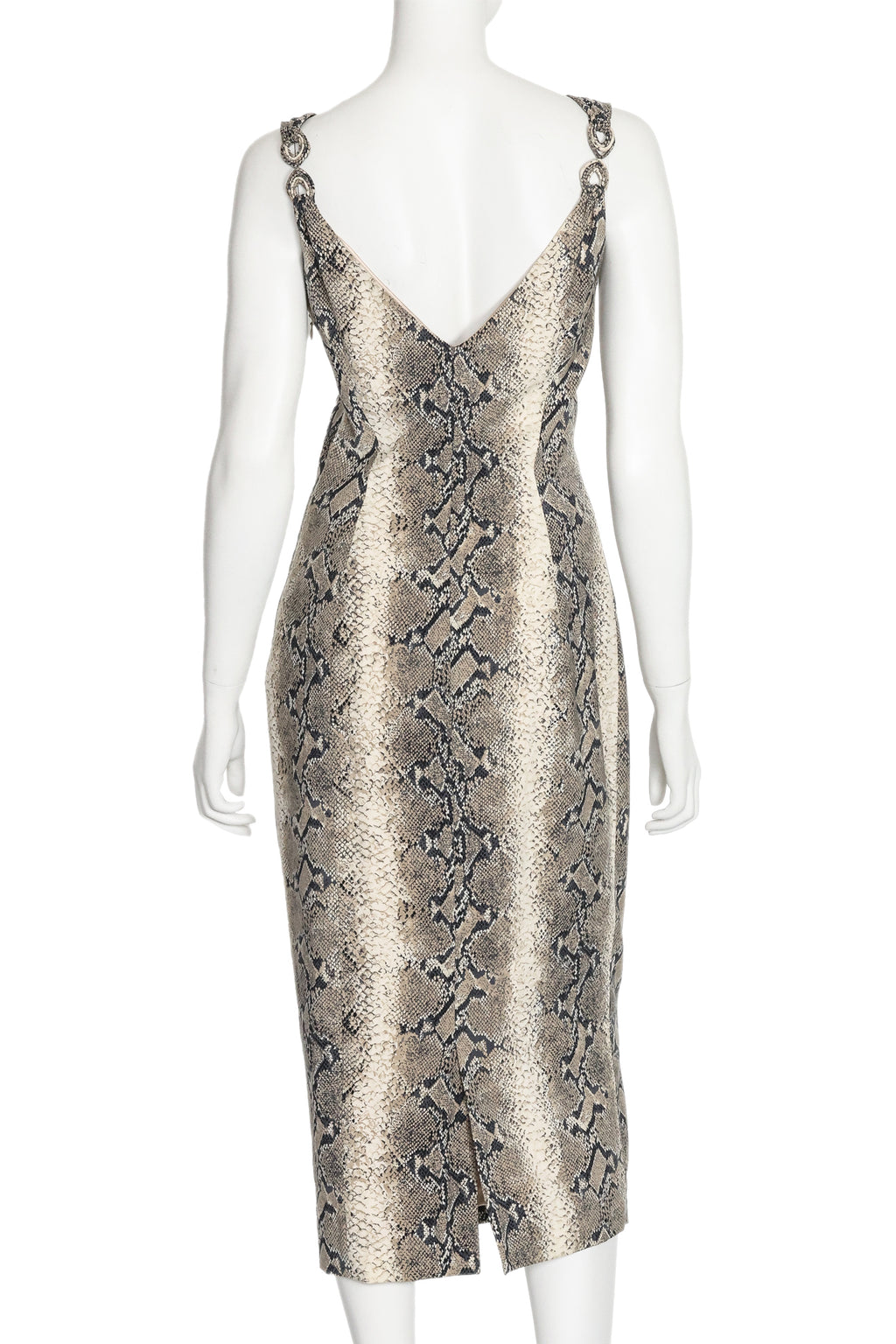 JOHN GALLIANO - A SNAKE-PRINT SLEEVELESS DRESS