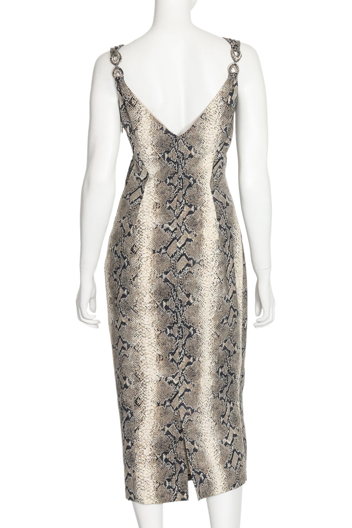 JOHN GALLIANO - A SNAKE-PRINT SLEEVELESS DRESS